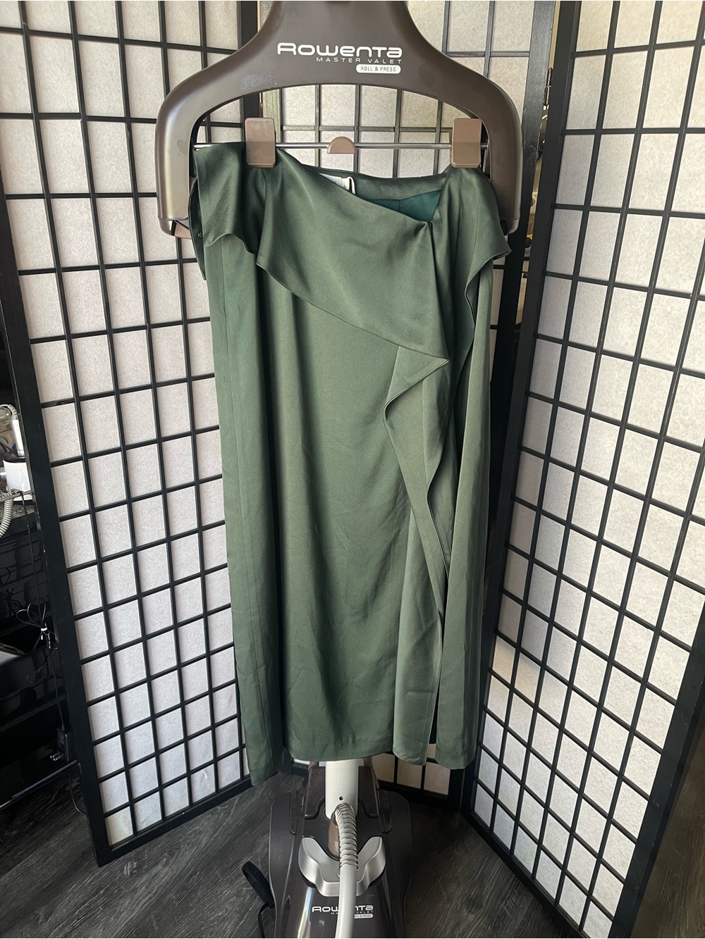Jonathan Simkhai Olive Green Midi Ruffle Wrap Skirt